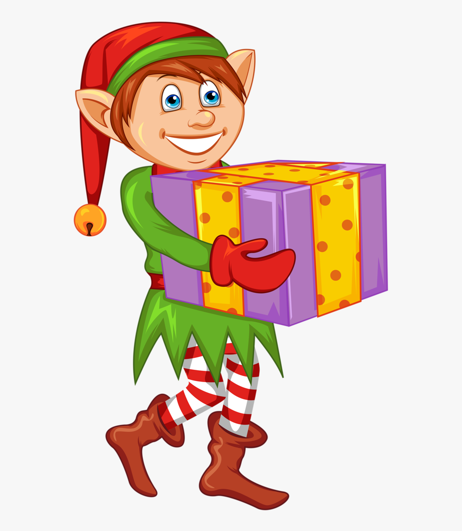 Duende Con Regalos Png, Transparent Clipart