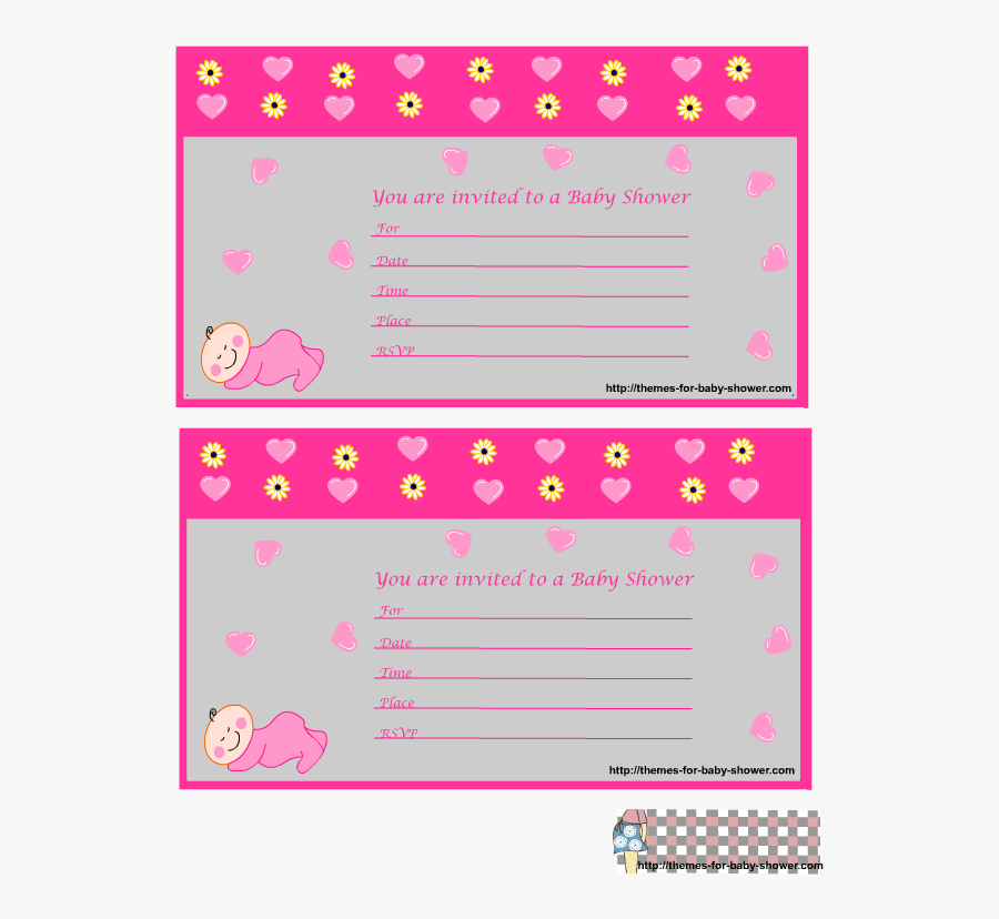 Clip Art Baby Girl Announcement Template - Invitacion Baby Shower Monito, Transparent Clipart