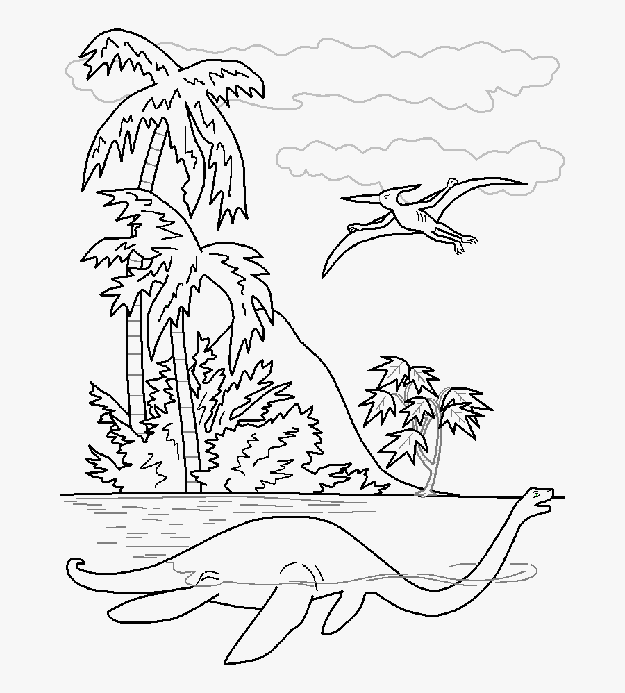 Pictures Dinosaur Elasmosaurus Pages - Elasmosaurus Coloring Page, Transparent Clipart