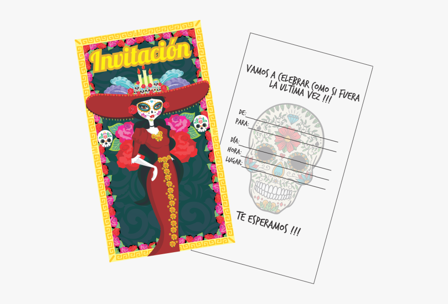 Tarjetas X 10 Catrina - Tarjetas De Cumpleños De Catrinas, Transparent Clipart