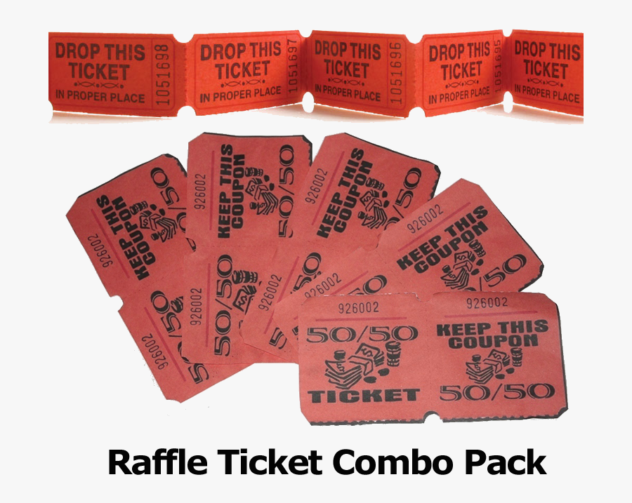 Raffle Ticket Combo Pack - Carmine, Transparent Clipart