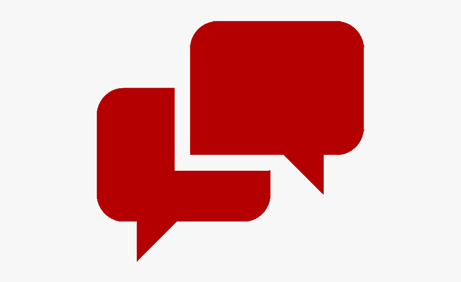 Red Comment Icon Png, Transparent Clipart