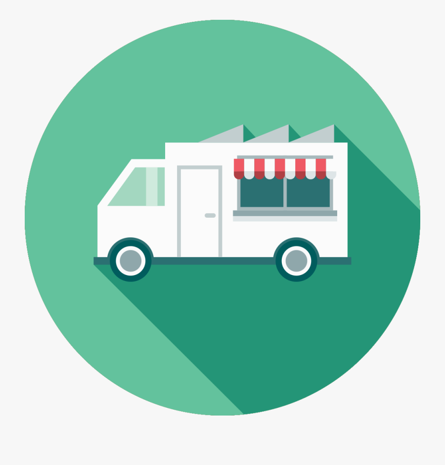 Truck Flat Design, Transparent Clipart