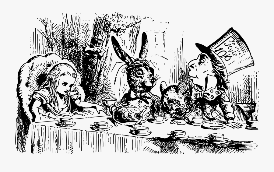 Alice In Wonderland Book Drawings, Transparent Clipart