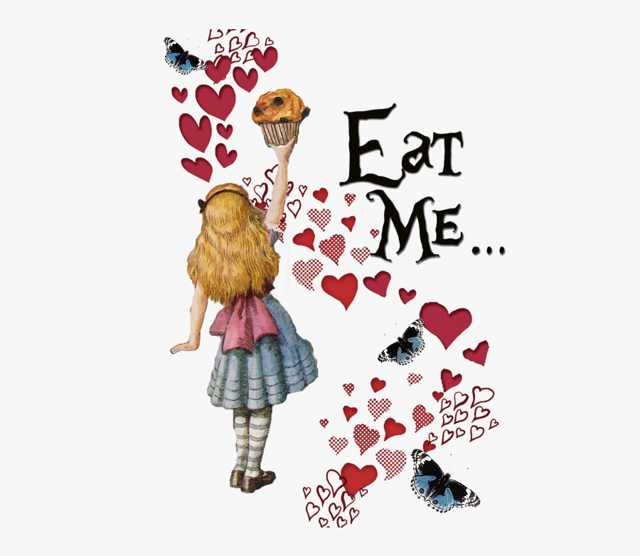 Click And Drag To Re-position The Image, If Desired - Alice In Wonderland Eat Me Illustration, Transparent Clipart