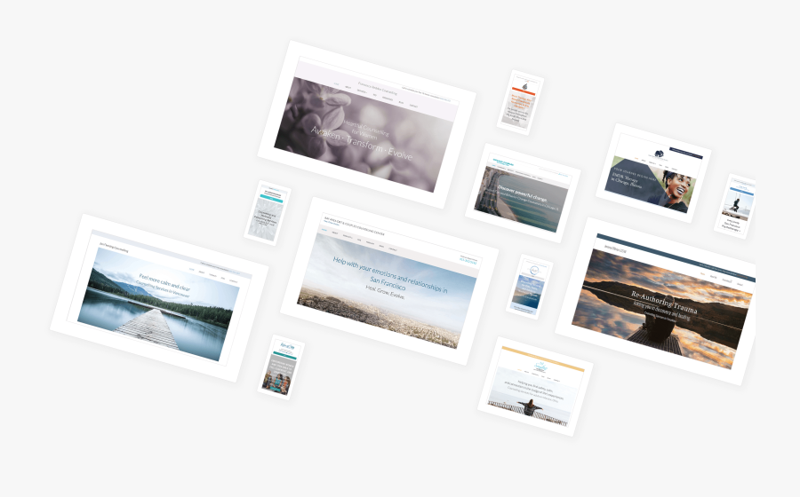 Empathysites Therapist Website Example Design Mockups, Transparent Clipart