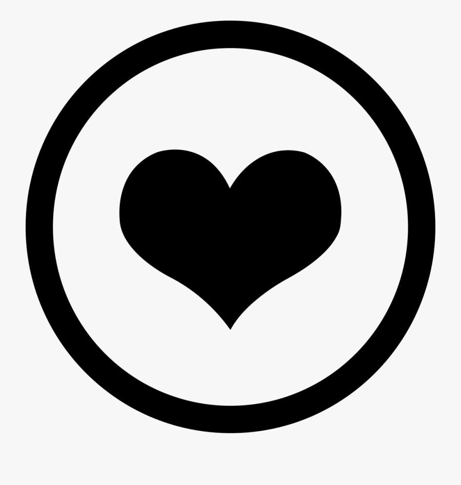 Heart With Circle Logo, Transparent Clipart