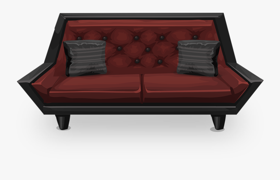 Studio Couch, Transparent Clipart