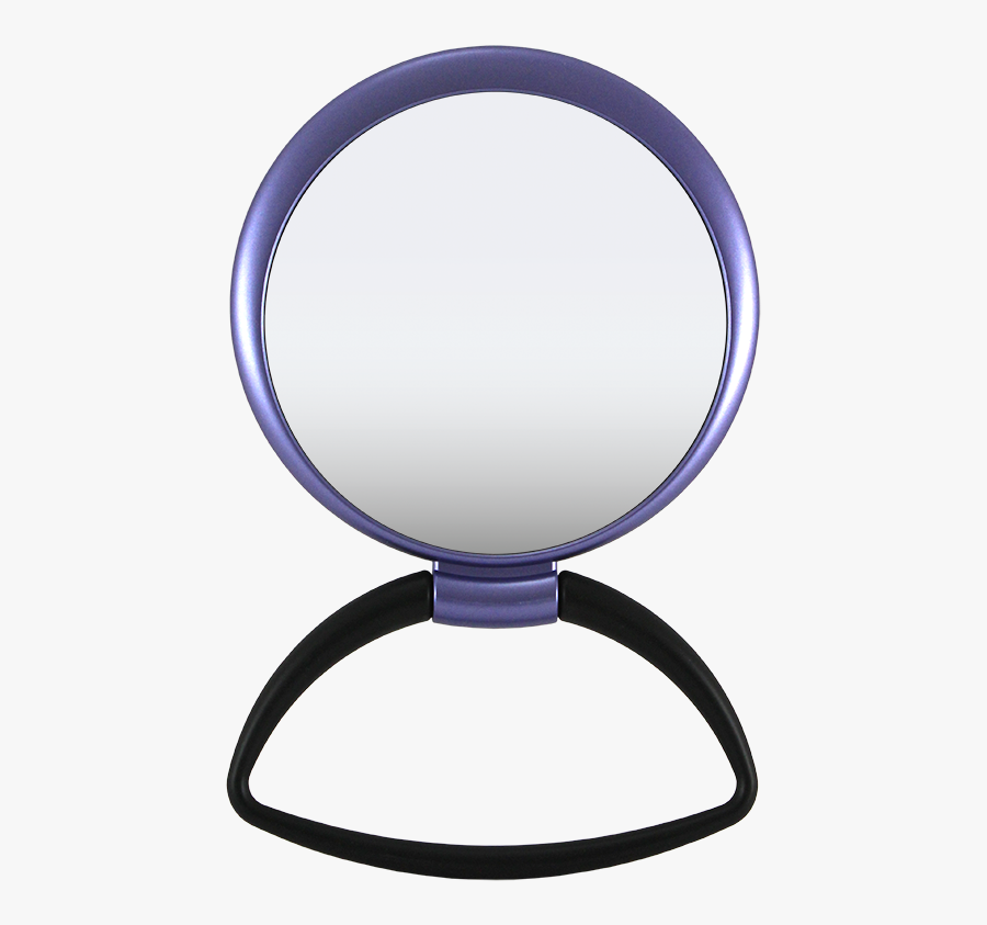 Hanging / Standing Mirror 1x/5x Black Handle, Matte - Circle, Transparent Clipart