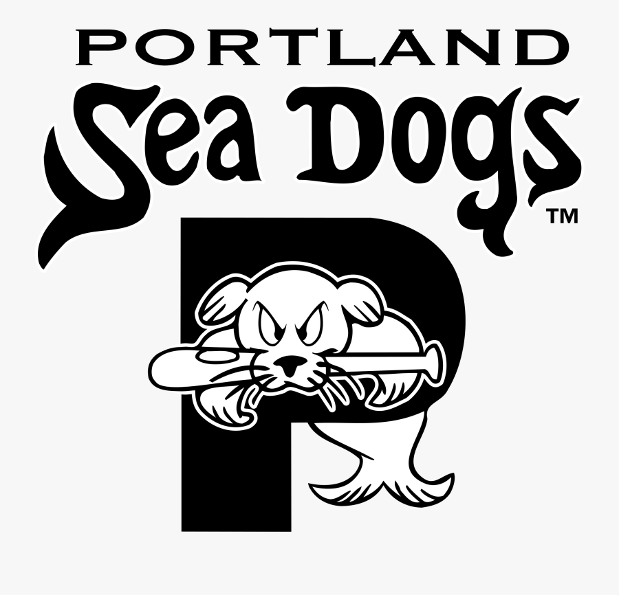 Portland Sea Dogs Logo Png Transparent - Portland Sea Dogs Logo White, Transparent Clipart