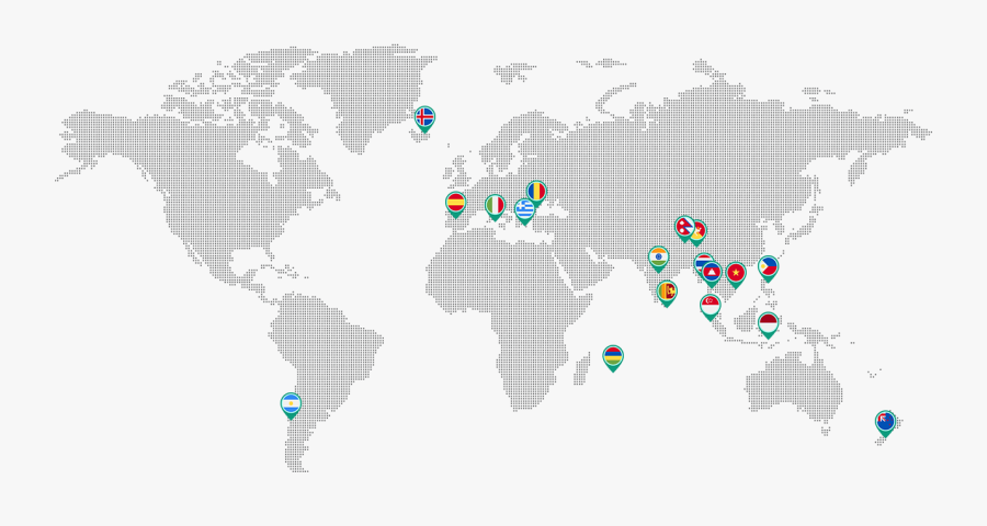 Transparent Velankanni Matha Png - Dotted World Map Vector, Transparent Clipart