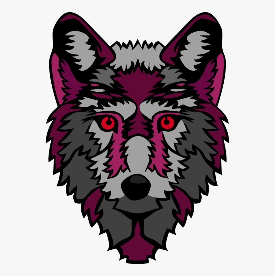 Head Stylized Vector Clip Animated Wolf Face Png , Free