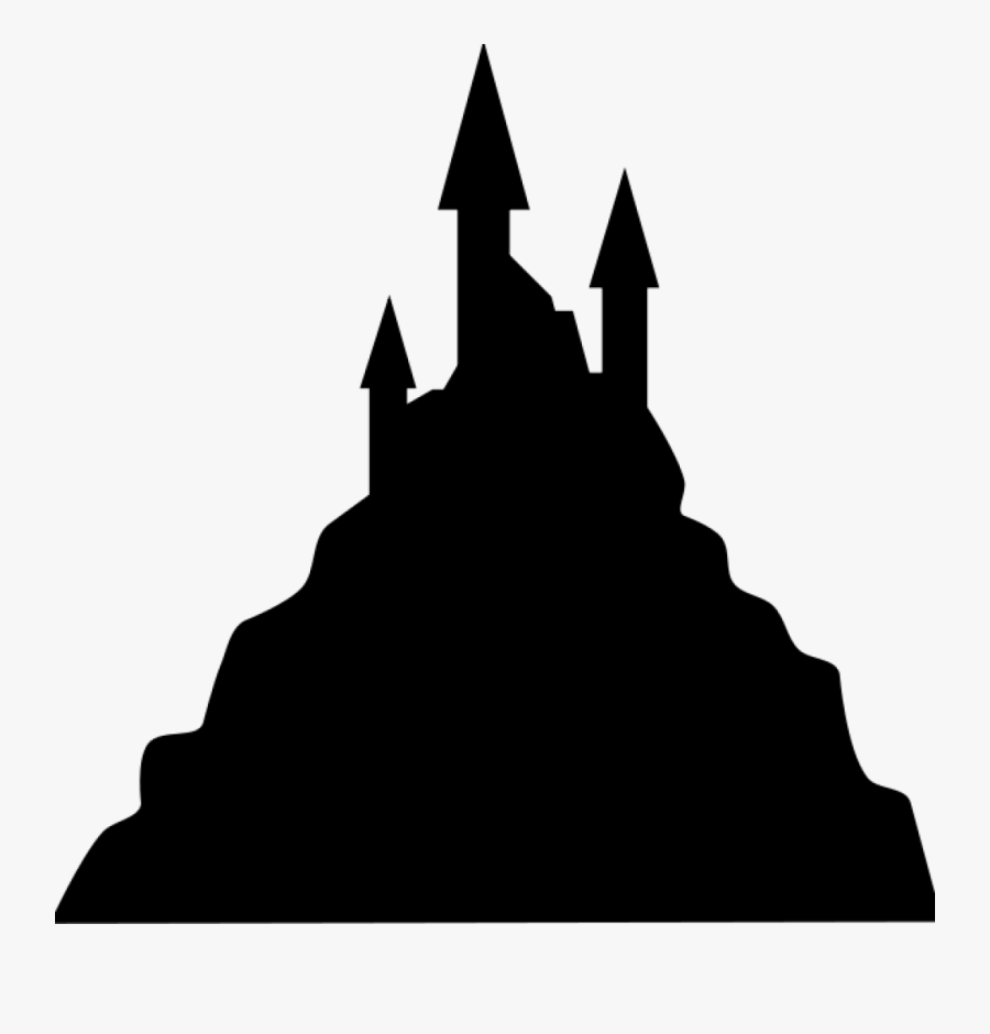 Castle Clipart Black And White Rainbow Clipart - Spooky Castle Silhouette, Transparent Clipart