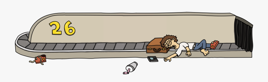 Ump Punchers, Luggage Carousel Riders, And Alligator - Cartoon, Transparent Clipart