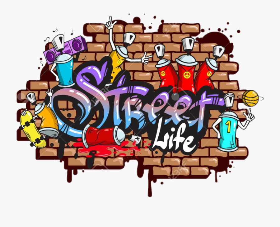 #graffiti #street Life - Word Street In Graffiti, Transparent Clipart