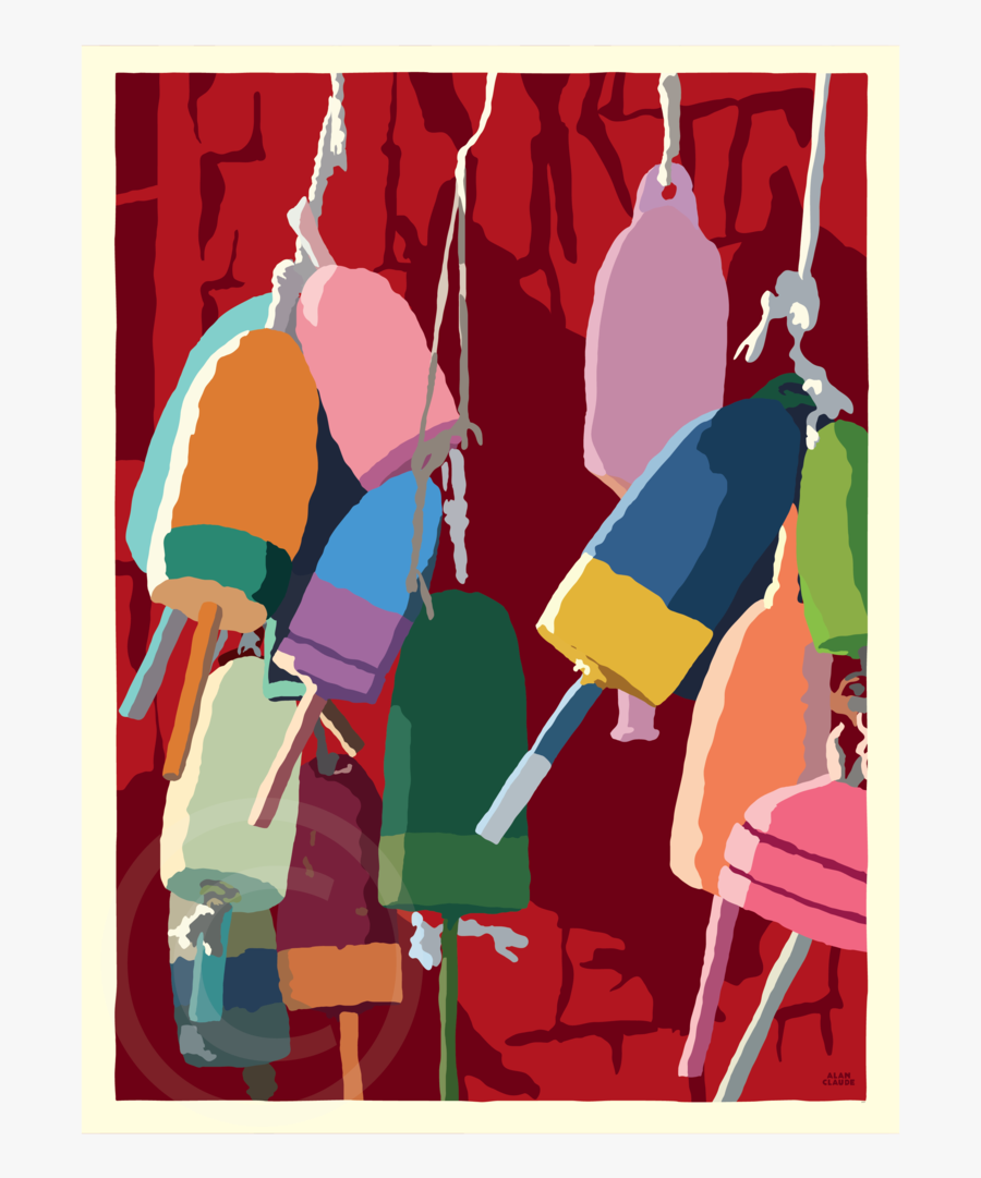New - Lobster Buoys - Alan Claude Buoys, Transparent Clipart