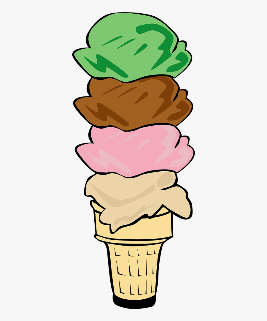 Ice Cream Cone Clip Art, Transparent Clipart