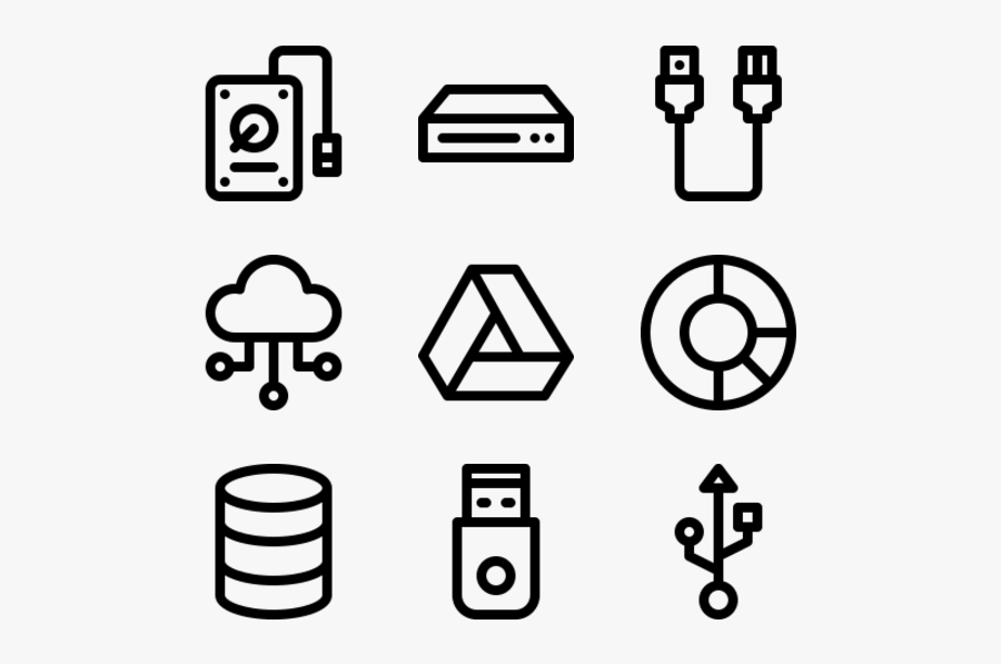External Hard Drive - Diving Icons, Transparent Clipart