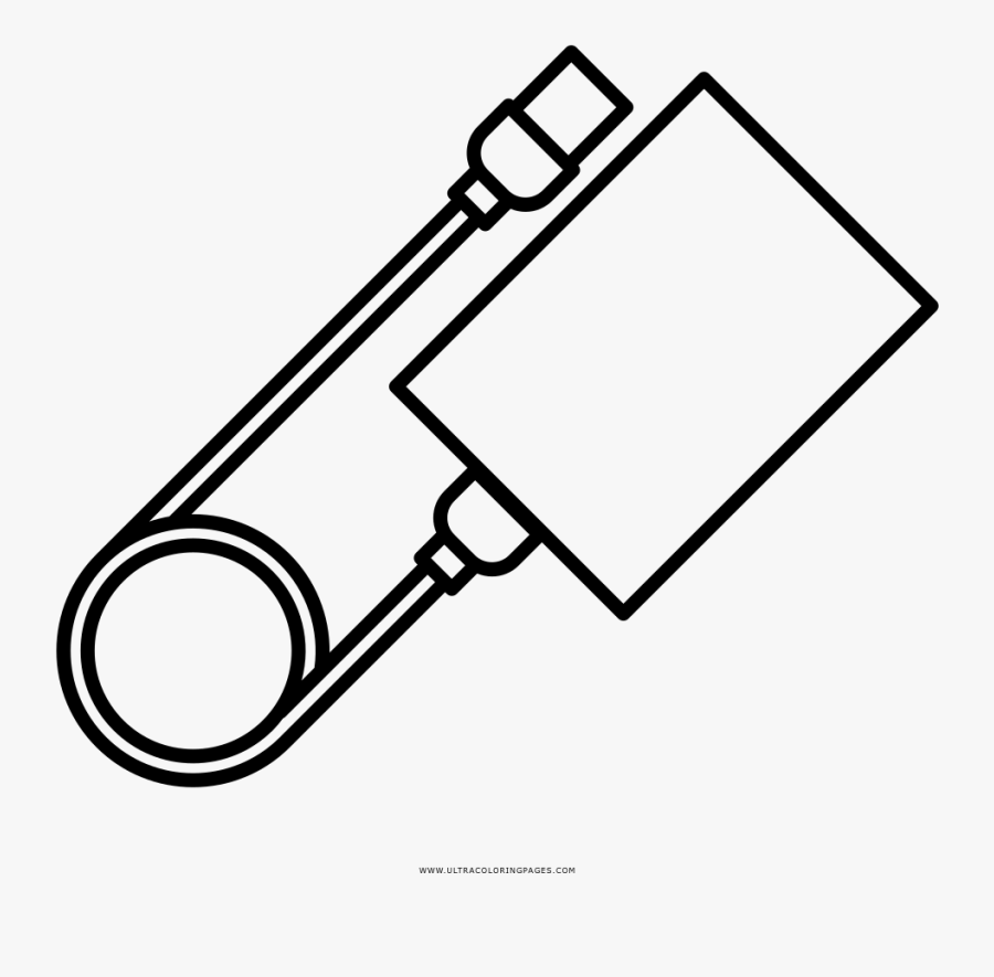 External Hard Drive Coloring Page - Dibujos De Disco Duro Externo, Transparent Clipart
