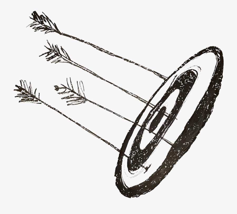 Jp Marketing Hand-drawn Bull"s Eye - Line Art, Transparent Clipart