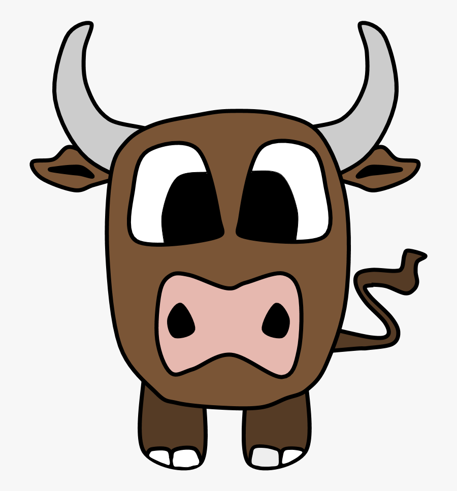 Bull, Big Eyes, Cartoon Animal - Bulls Cartoon, Transparent Clipart