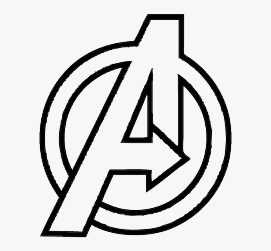Avengers Logo White Png Clipart , Png Download - Avengers Logo Drawing Easy, Transparent Clipart