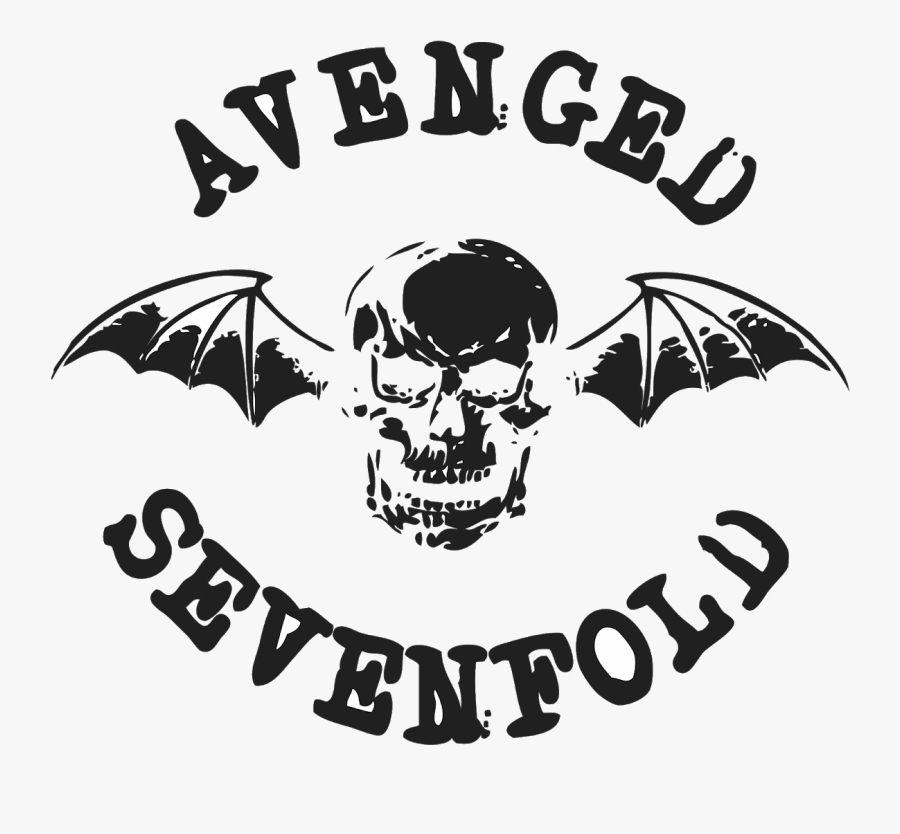 Avenged Sevenfold Logo Disturbed Black And White Stencil - Logo Avenged Sevenfold Hd, Transparent Clipart