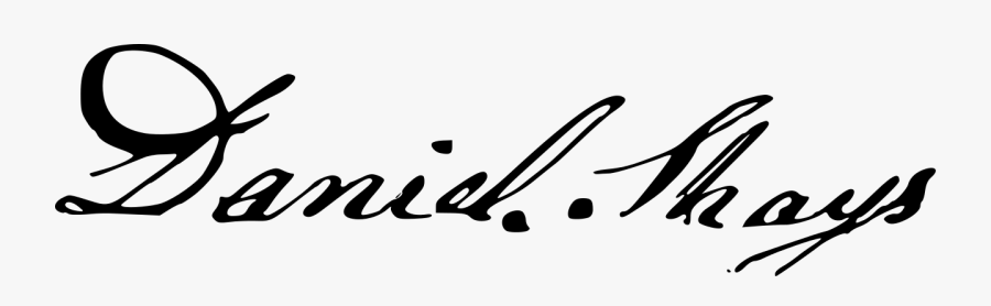 Daniel Shays Signature, Transparent Clipart