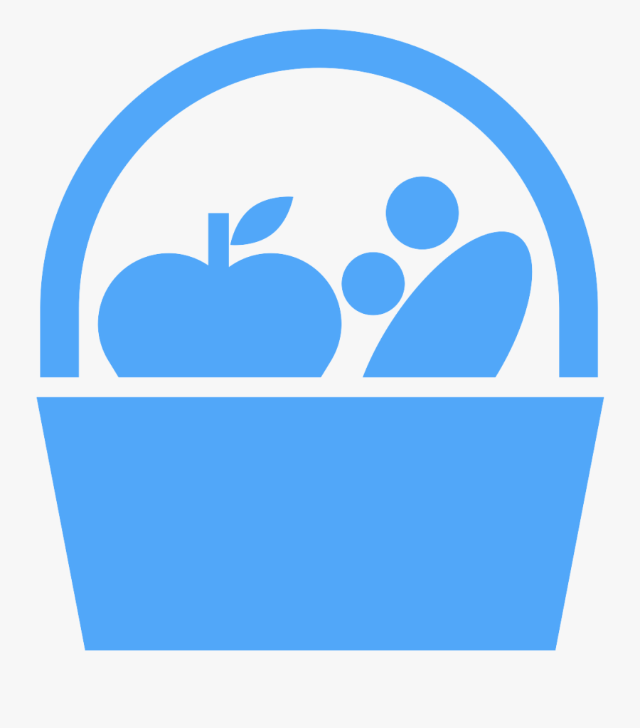 Fruit Basket Vector Icon Silhouette, Transparent Clipart