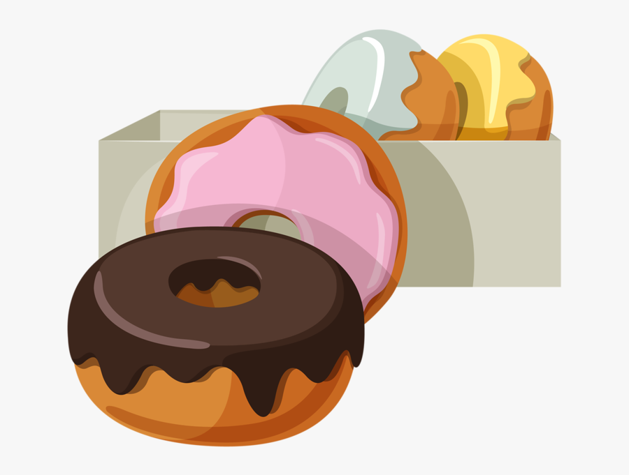 #donut #donuts #myedit #donat #çörek #cookie #cute - Junk Food Items In Cartoon, Transparent Clipart
