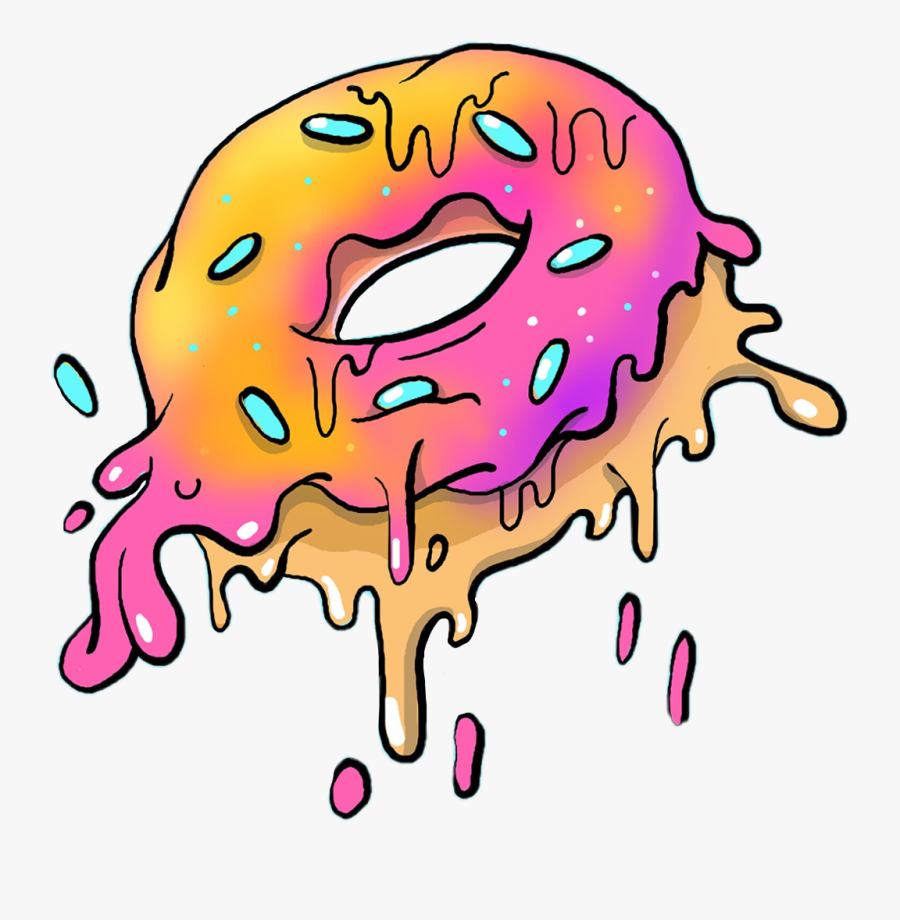 #donut #grunge #hipster #tumblr #kawaii #food #yummy - Grime Art Donut, Transparent Clipart