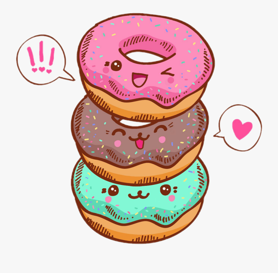Kawaii Bullet Journal By Cute Notebooks Clipart , Png - Donuts Cute Drawing, Transparent Clipart