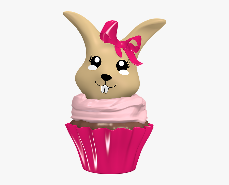 Cupcake, Bunny, Cake, Kawaii, Emoticon, Cute, Muffin - Whatsapp Sticker Kostenlos, Transparent Clipart