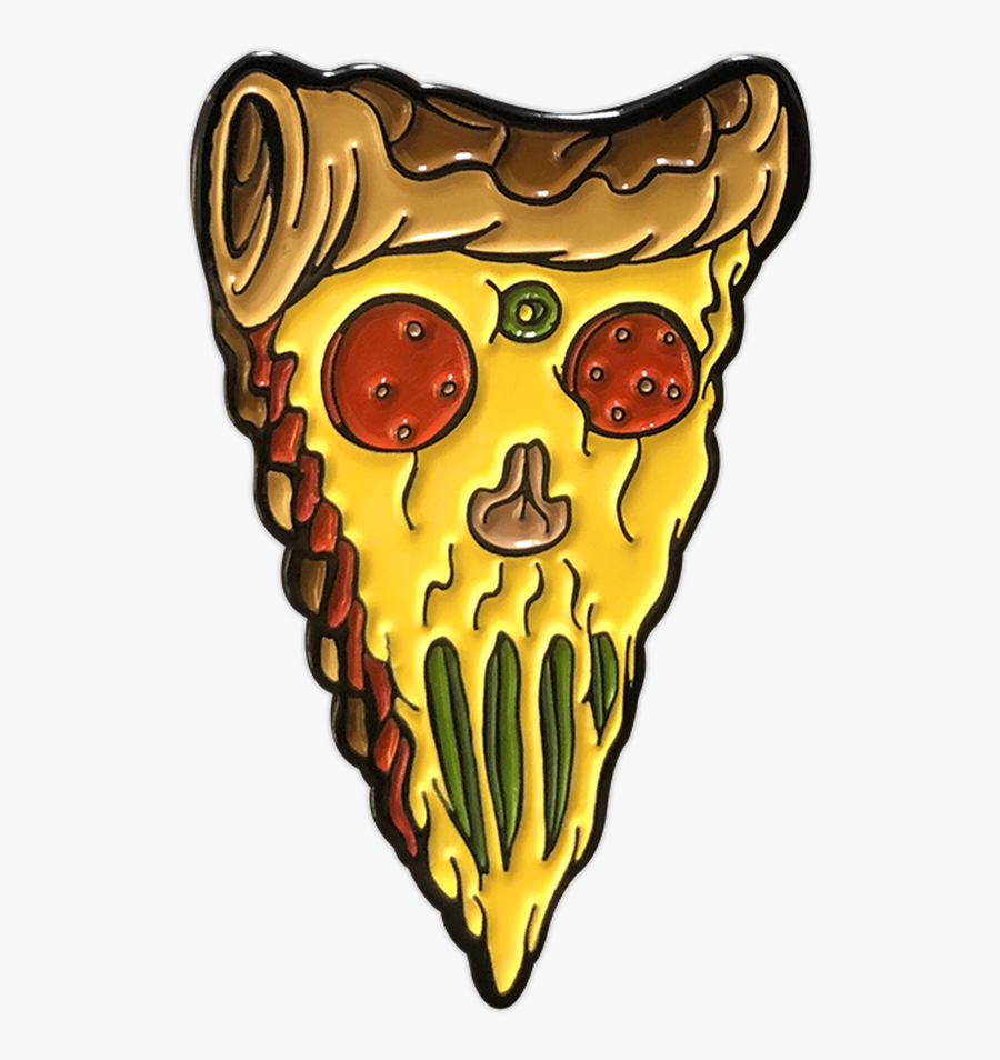 Pizza Skull Enamel Pin By Seventh, Transparent Clipart
