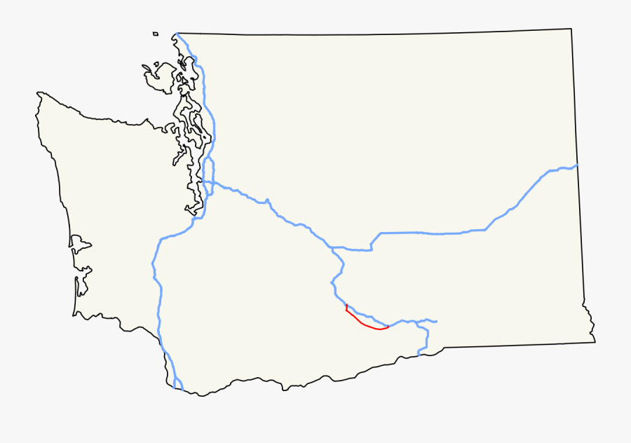 Clip Art Outline Map Of Washington State - Washington State Template Free, Transparent Clipart
