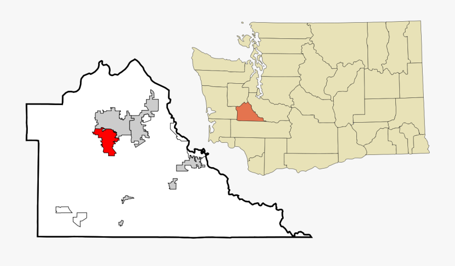 Washington State Map Thurston County, Transparent Clipart