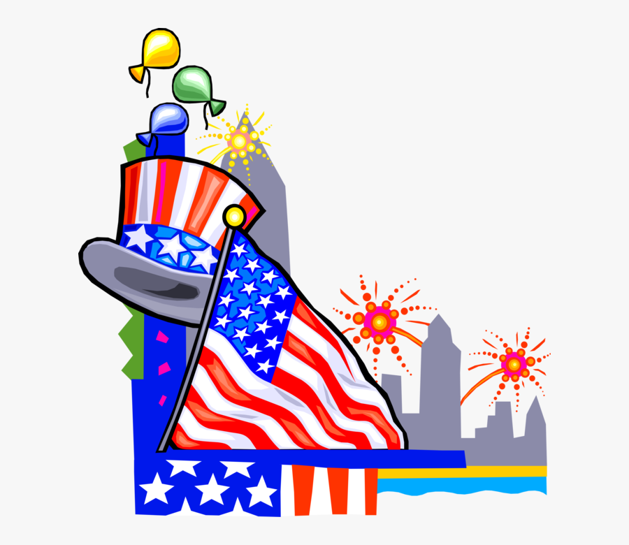 Vector Illustration Of Independence Day 4th Fourth - Labor Day Clip Art Animated Gifs, Transparent Clipart
