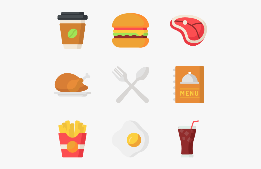 Junk-food - Flat Food Png Icon, Transparent Clipart