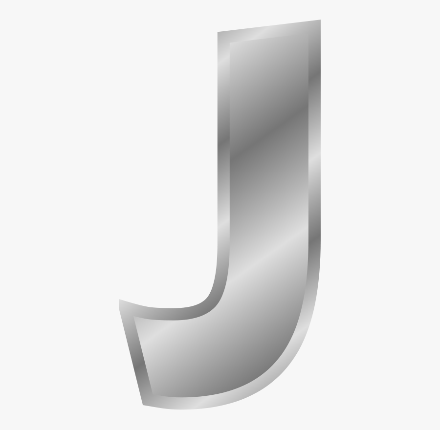 Letter J Silver Png, Transparent Clipart