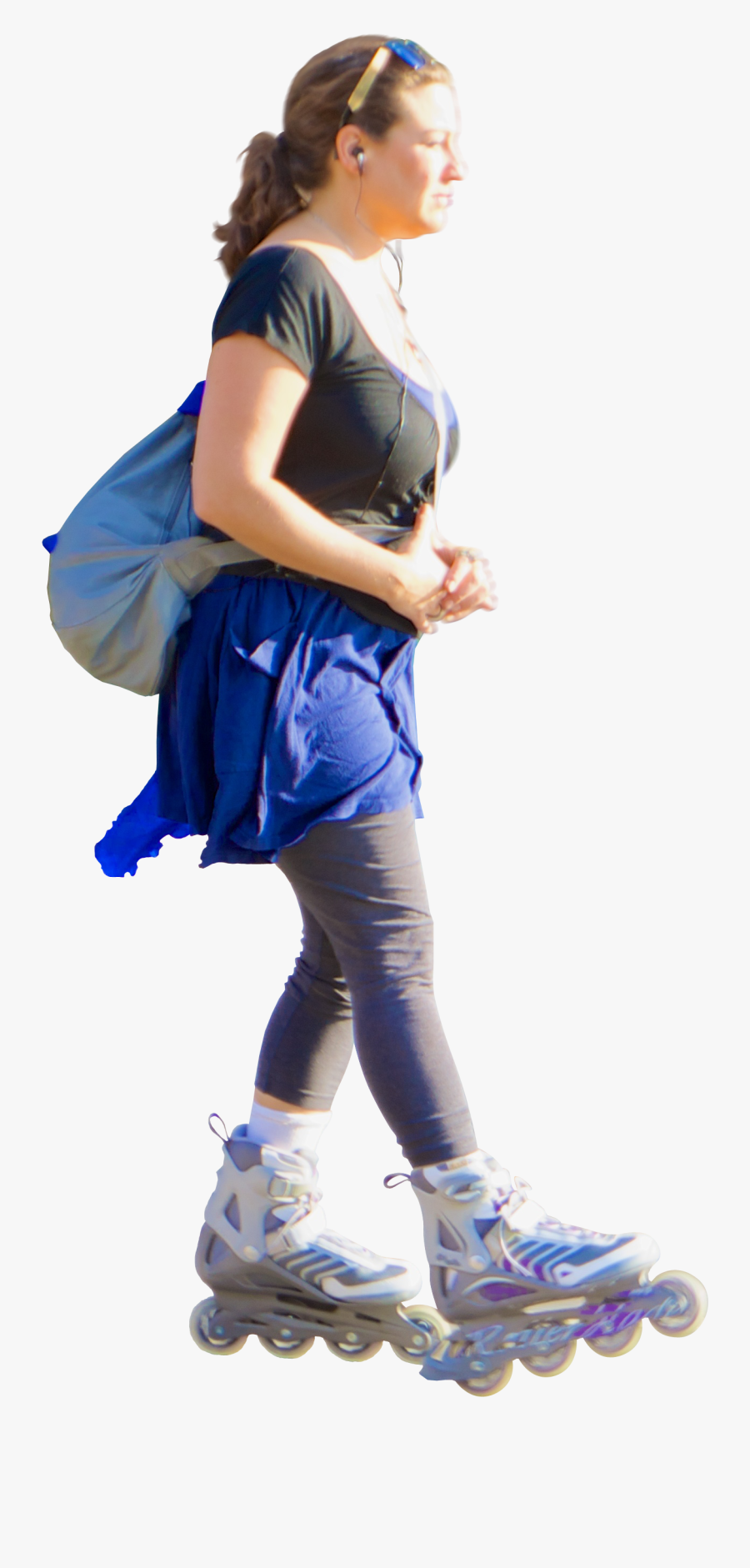 People Roller Skating Png, Transparent Clipart