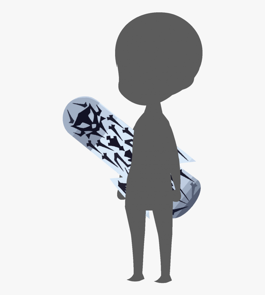 Transparent Skateboard Silhouette Png - Illustration, Transparent Clipart