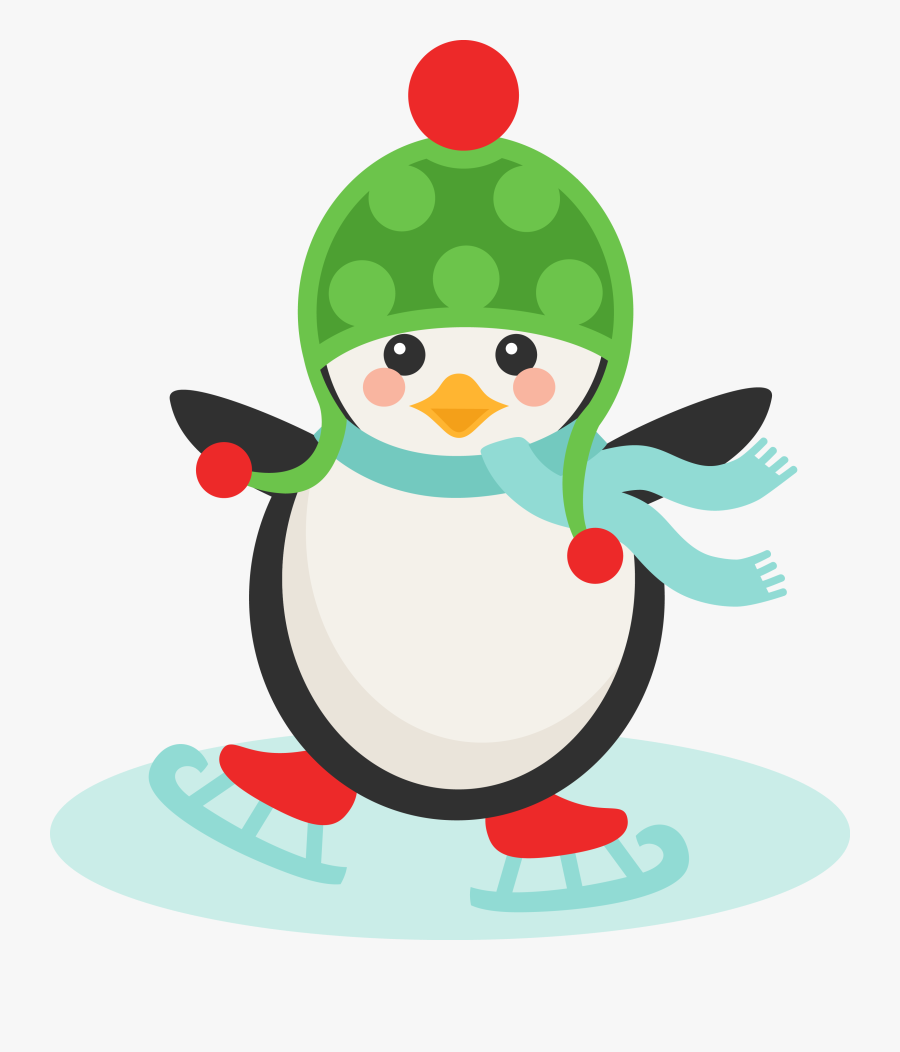 Pin By Shannon On - Penguin Ice Skating Clipart, Transparent Clipart