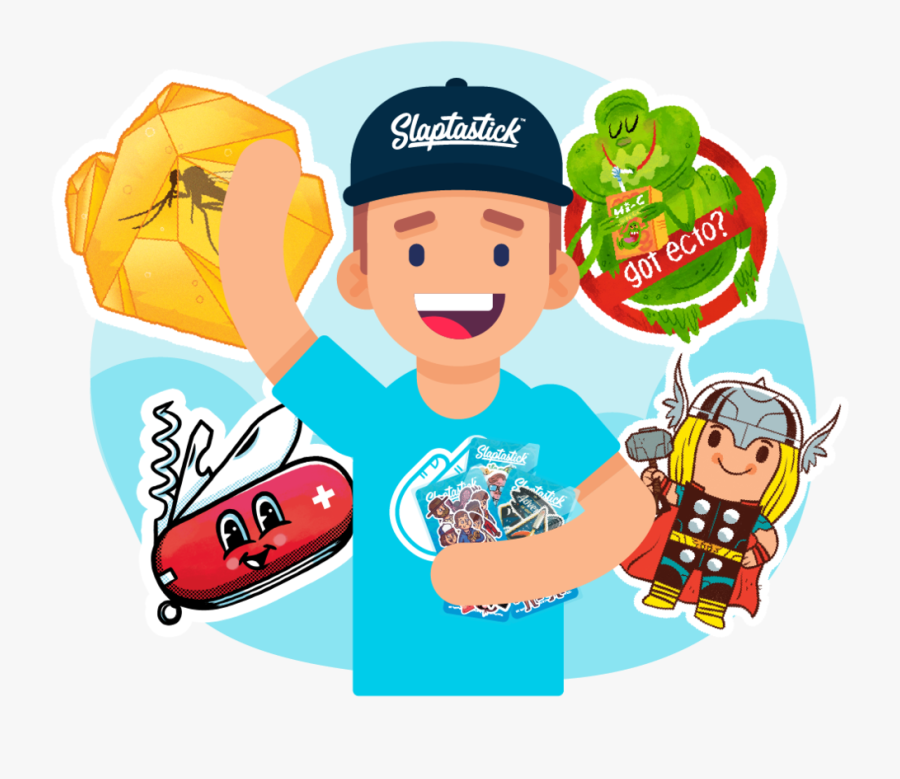 Join Slaptastick Stickers Today - Cartoon, Transparent Clipart