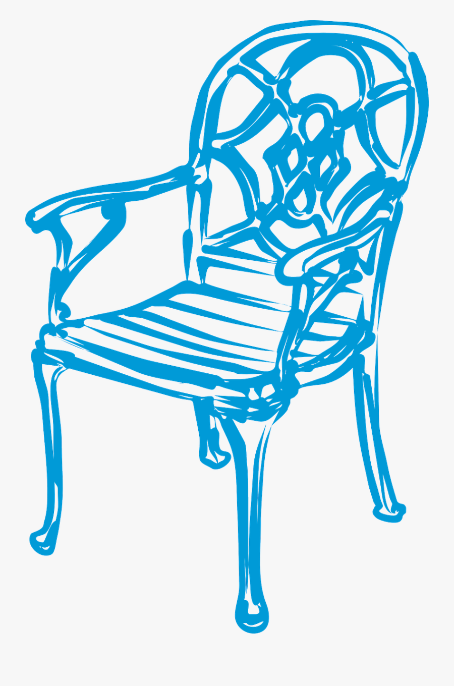 Chair Elegant Design Free Picture - Blue Chair Clip Art, Transparent Clipart