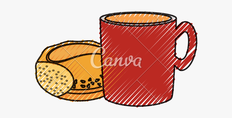 Mug Clipart Bread - Illustration, Transparent Clipart