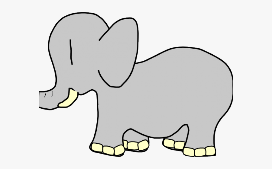 Easy Simple Elephant Cartoon, Transparent Clipart