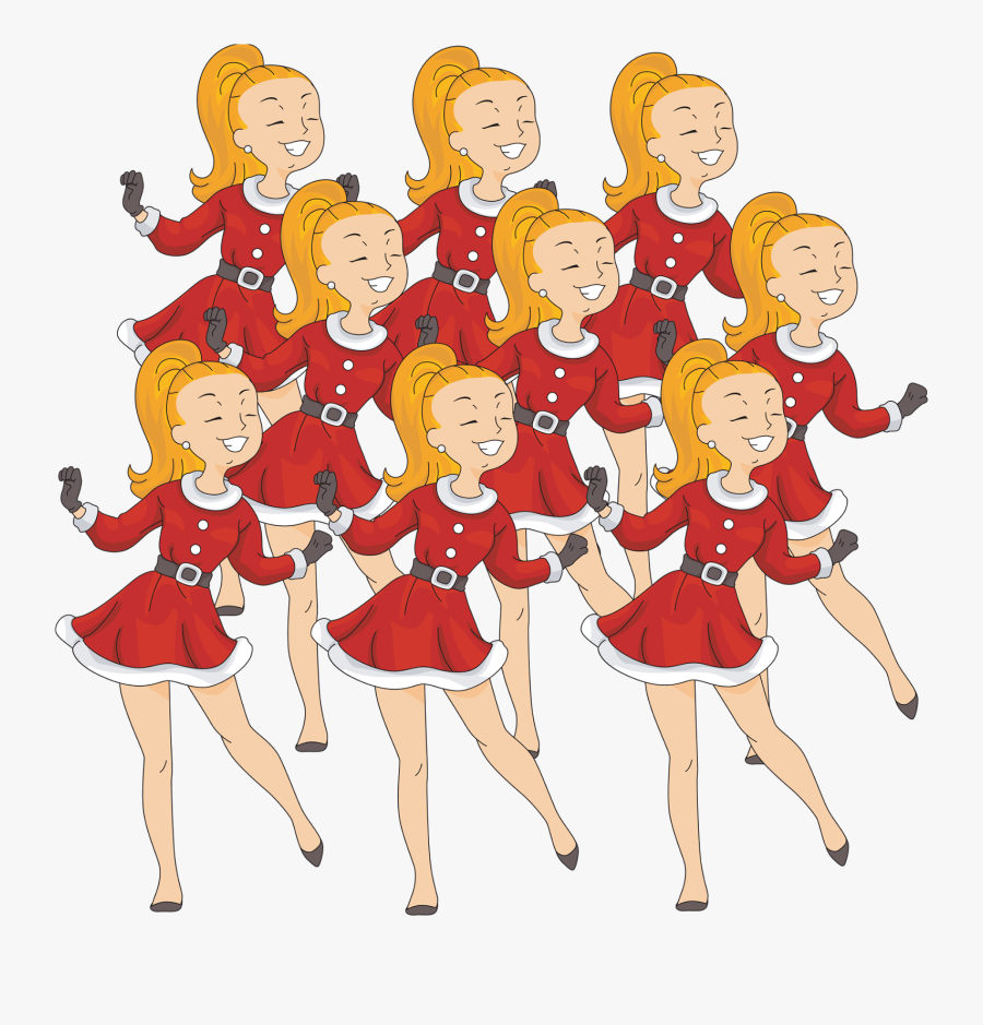 12 Days Of Christmas Ladies Dancing, Transparent Clipart