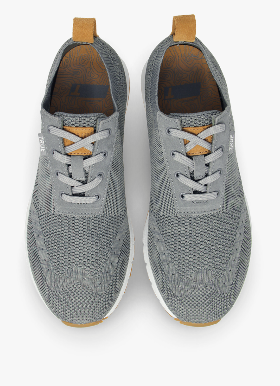 Grey Women"s Knit Dual Shoes Top View"
 Title="grey - Men's Shoes Top View Png, Transparent Clipart