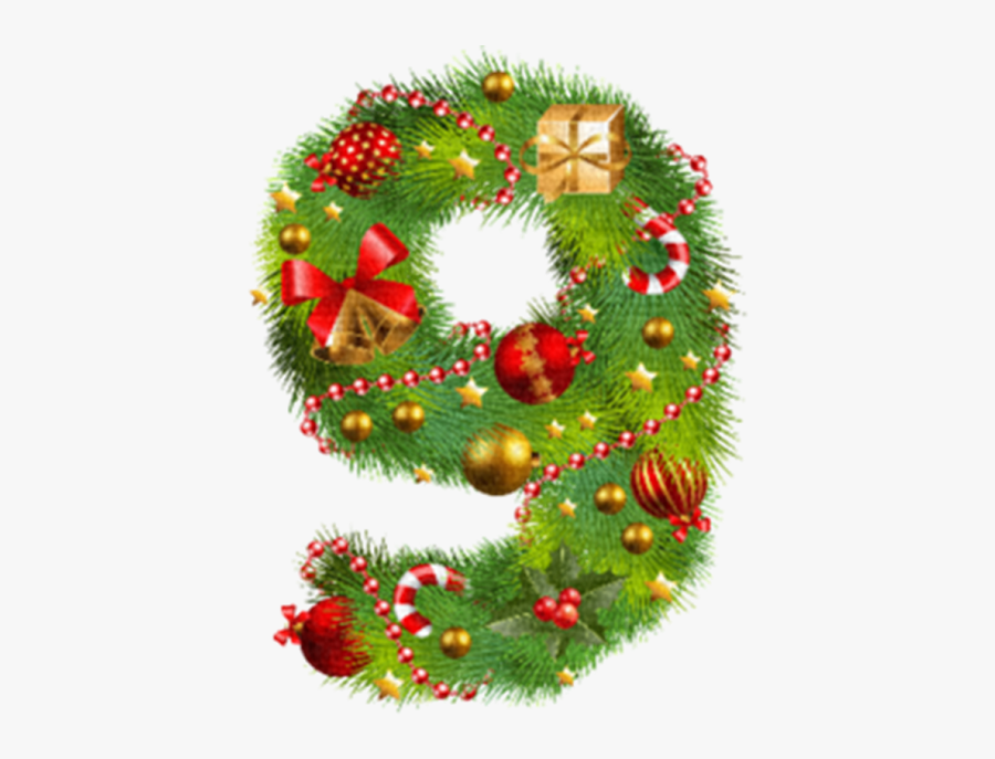 Numbers Png Pinterest - Christmas Decorated Numbers, Transparent Clipart