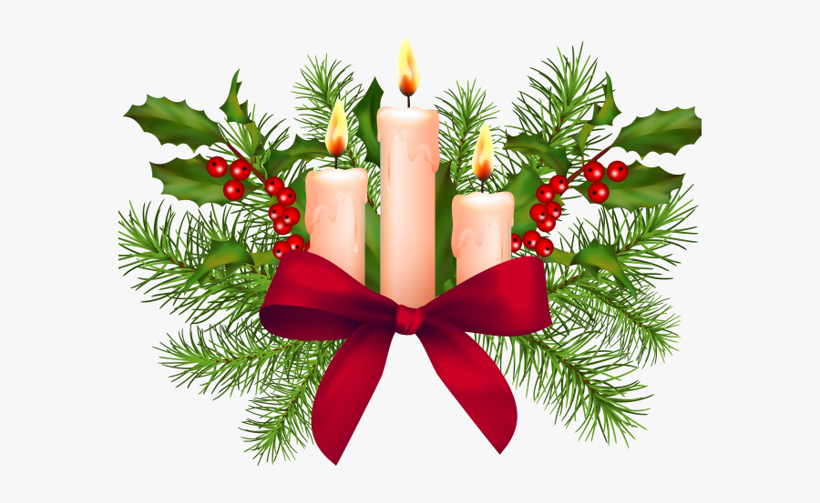 Number Cliparts Christmas - Christmas Decorative Candles Png, Transparent Clipart